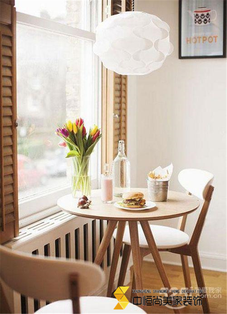 西安装修公司|小餐厅配小圆桌 温馨就在方寸之间