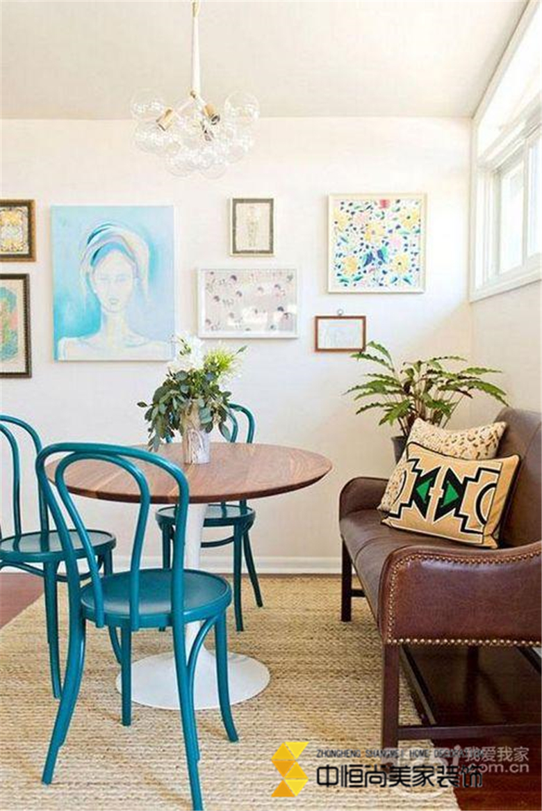 西安装修公司|小餐厅配小圆桌 温馨就在方寸之间