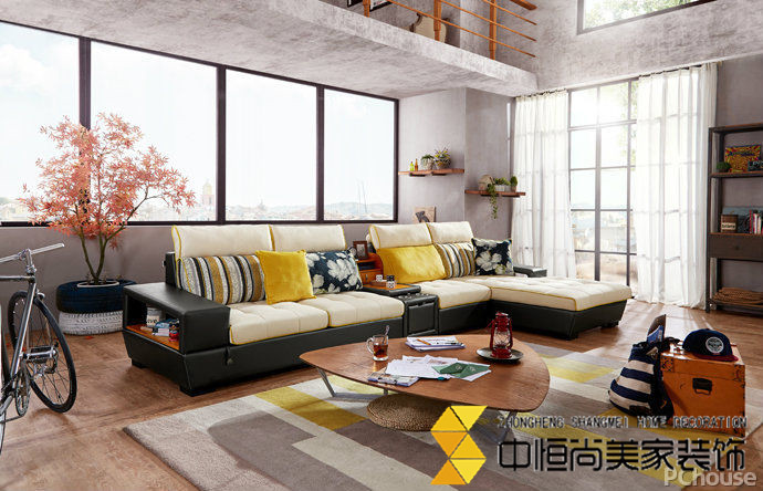 西安装饰公司,巧搭彩色布艺 把你客厅氛围活泼起来