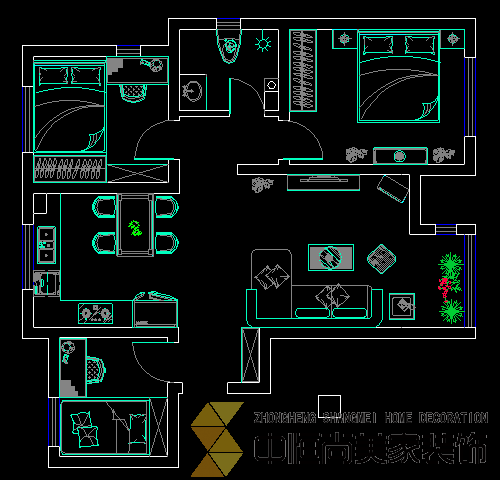 西安,西安家装,西安家装设计,西安小户型设计公司,装修案例联发第五街效果图