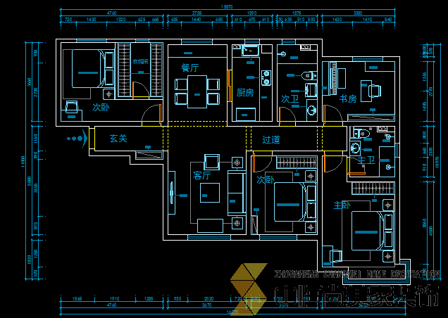 西安,西安家装,西安家装设计,西安小户型设计公司,装修案例融创君澜效果图