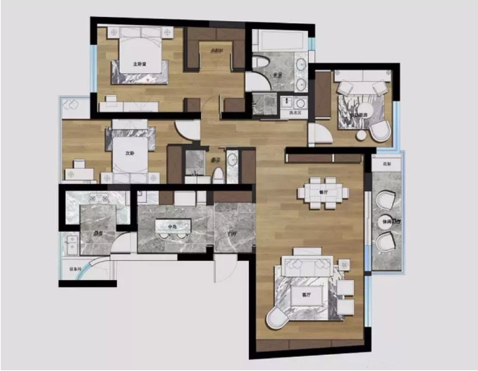 148平装修效果图 | 全屋科技感十足！