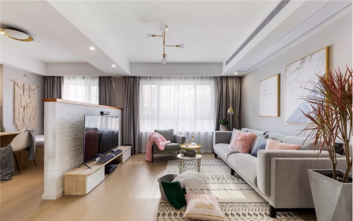 116㎡简约北欧风装修案例 | 舒适惬意