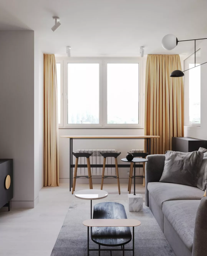 黄色如同跳动的音符 | 让这个小空间变得俏皮有趣