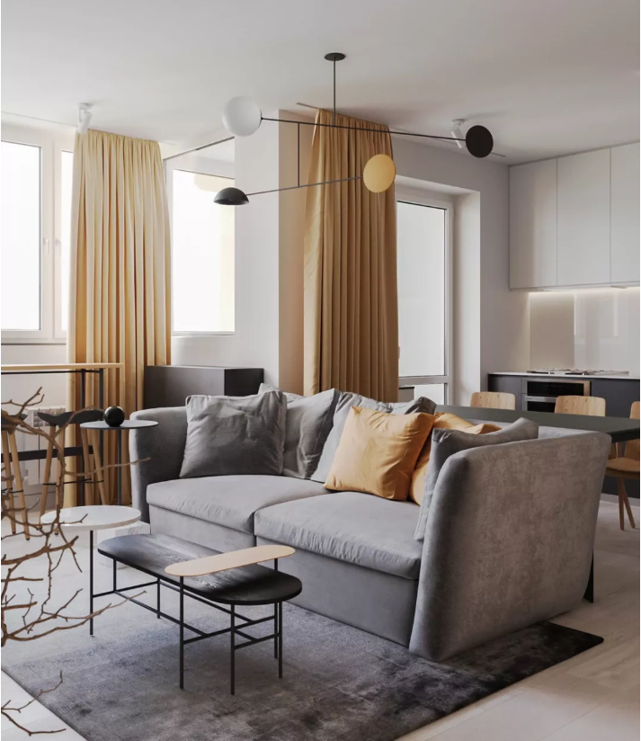 黄色如同跳动的音符 | 让这个小空间变得俏皮有趣