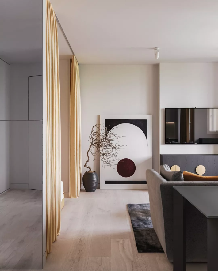 黄色如同跳动的音符 | 让这个小空间变得俏皮有趣