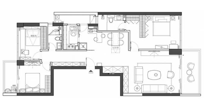 150㎡现代简约案例 | 无主灯设计