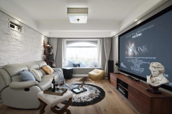 156㎡美式轻奢案例 | 书房加影音室让人羡慕不已