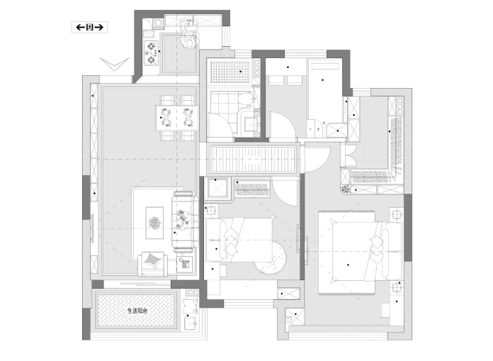 98㎡现代美式案例分享 | 简约又典雅