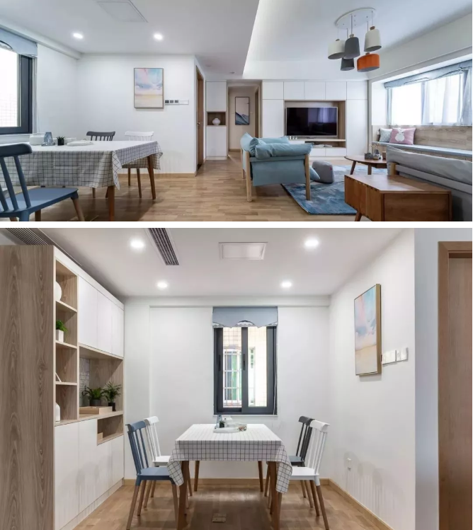 97㎡北欧风装修，客餐厅这样设计，显得好宽敞啊！