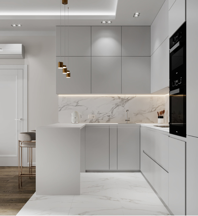 厨房加个中岛，小家也能住出豪宅感