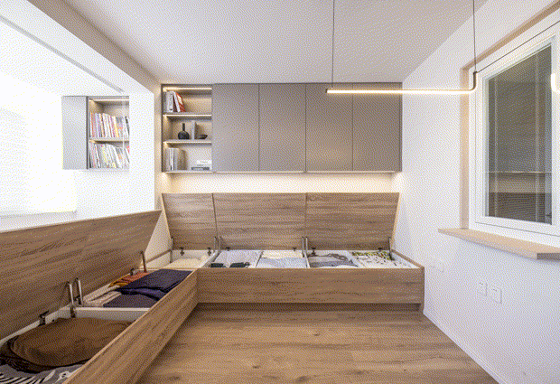 60㎡小户型挤出三室一厅，超强收纳设计，一家5口轻松入住！