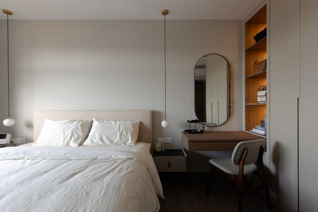 115㎡大横厅户型，沙发不靠墙，留出空间摆放上健身器材，娱乐健身两不误