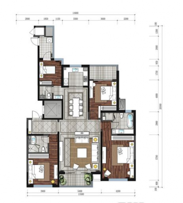 西安,西安家装,西安家装设计,西安小户型设计公司,装修方案户型：4居201平米