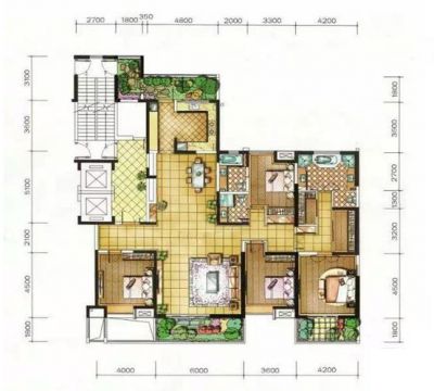 西安,西安家装,西安家装设计,西安小户型设计公司,装修方案户型：4居262平米