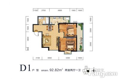 西安,西安家装,西安家装设计,西安小户型设计公司,装修方案户型：2居92平米