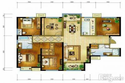 西安,西安家装,西安家装设计,西安小户型设计公司,装修方案户型：5居室137平米