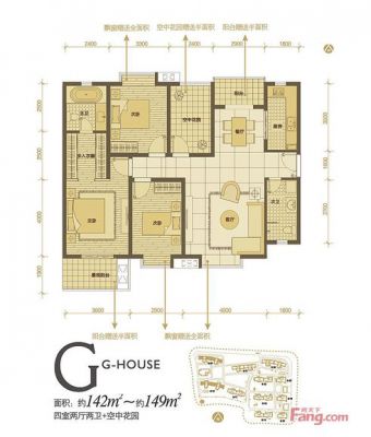 西安,西安家装,西安家装设计,西安小户型设计公司,装修方案户型：4居室142平米