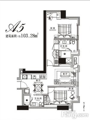 西安,西安家装,西安家装设计,西安小户型设计公司,装修方案户型：2居室103平米