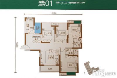 西安,西安家装,西安家装设计,西安小户型设计公司,装修方案户型：4居室156平米