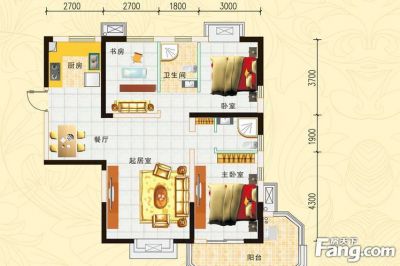 西安,西安家装,西安家装设计,西安小户型设计公司,装修方案户型：3居室126平米