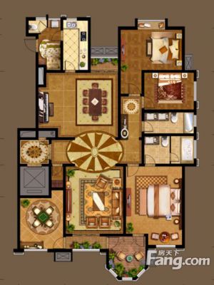 西安,西安家装,西安家装设计,西安小户型设计公司,装修方案户型：4居室212平米