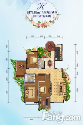 西安,西安家装,西安家装设计,西安小户型设计公司,装修方案户型：5居室174平米