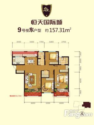 西安,西安家装,西安家装设计,西安小户型设计公司,装修方案户型：3居室157平米