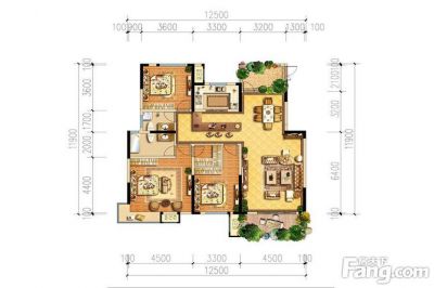 西安,西安家装,西安家装设计,西安小户型设计公司,装修方案户型：3居室143平米