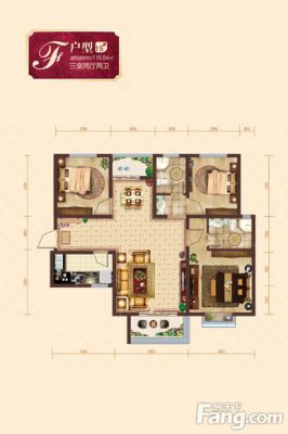 西安,西安家装,西安家装设计,西安小户型设计公司,装修方案户型：3居室116平米