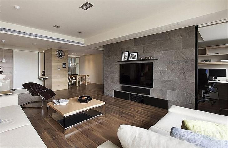 石材为主打造超奢电视背景墙