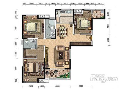 西安,西安家装,西安家装设计,西安小户型设计公司,装修方案户型：3居室125平米